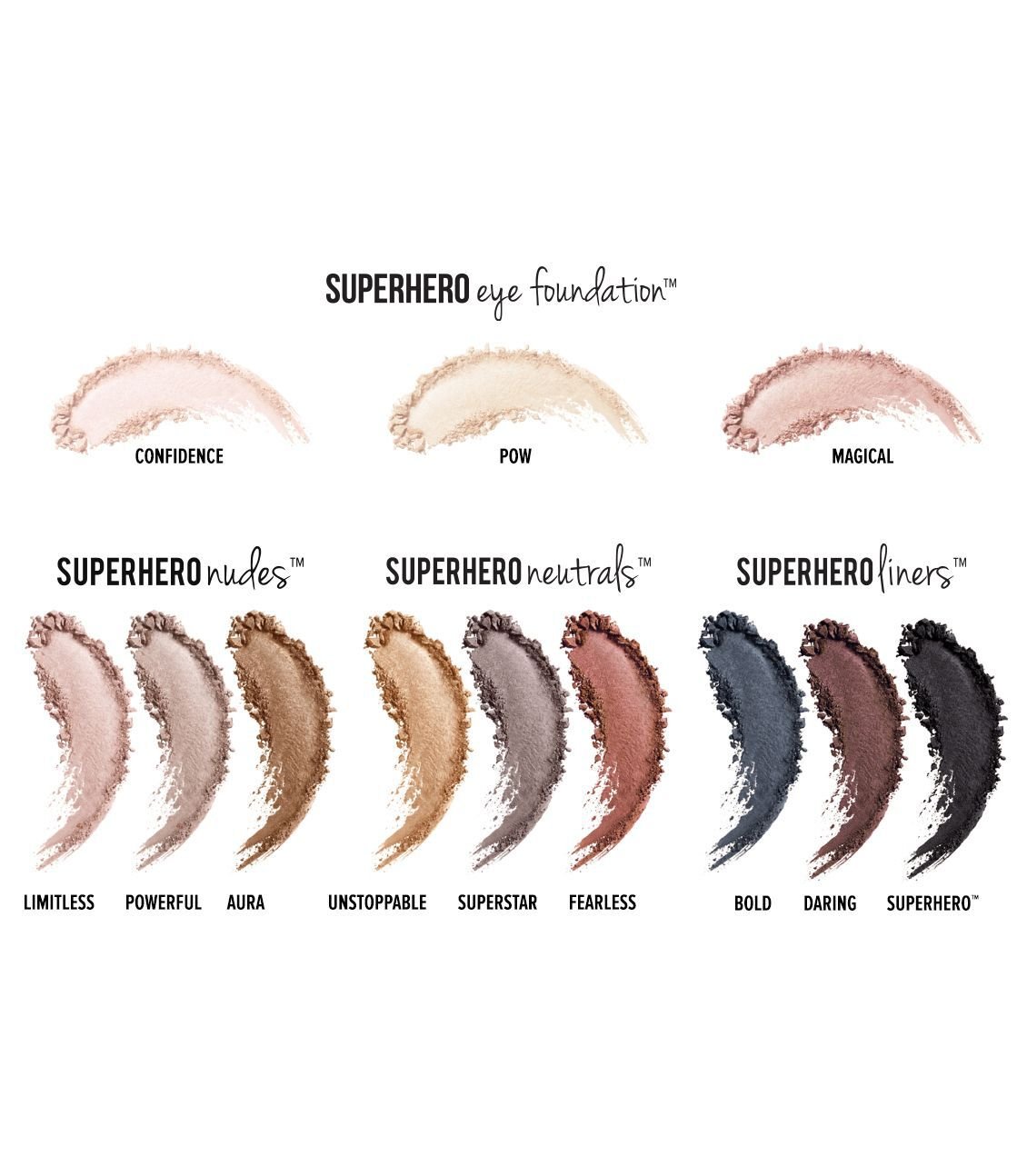 Superhero Eye Transforming Anti-Aging Super Palette Main Image Swatches of 12 Shades