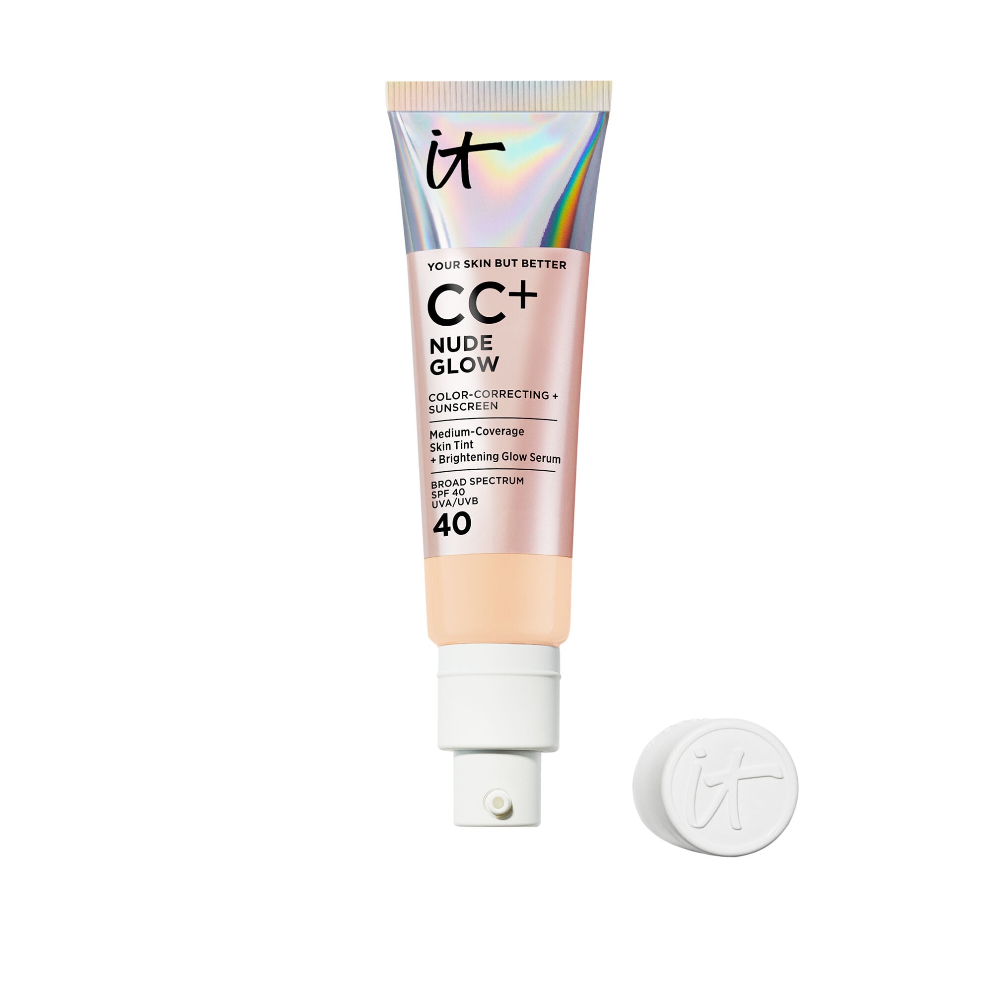 CC+ Nude Glow Lightweight Foundation + Glow Serum with SPF 40