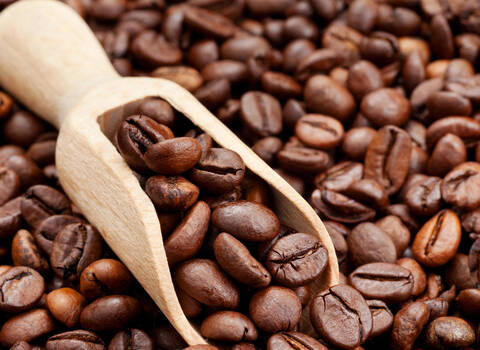 A photo of coffee beans and how caffeine can be great for your skin