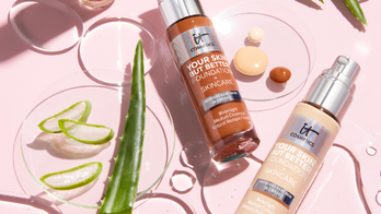 Your Skin But Better Foundation bottles in dark and light shades