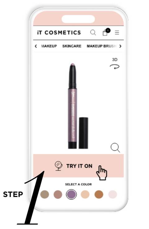 Step 1 - choose a product or look to try on