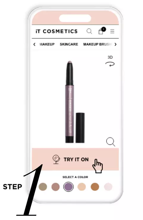 Step 1 - choose a product or look to try on