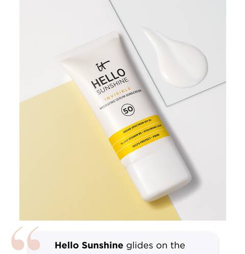 Hello sunshine glides on the skin without any white cast leaving my skin super glowy and ready for makeup