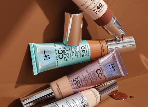 A product shot of a mixture of foundation creams from IT Cosmetics