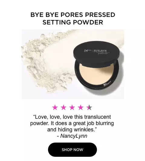 bye bye pores pressed powder - "Love, love, love this translucent powder. It does a great job blurring and hiding wrinkles." - NancyLynn