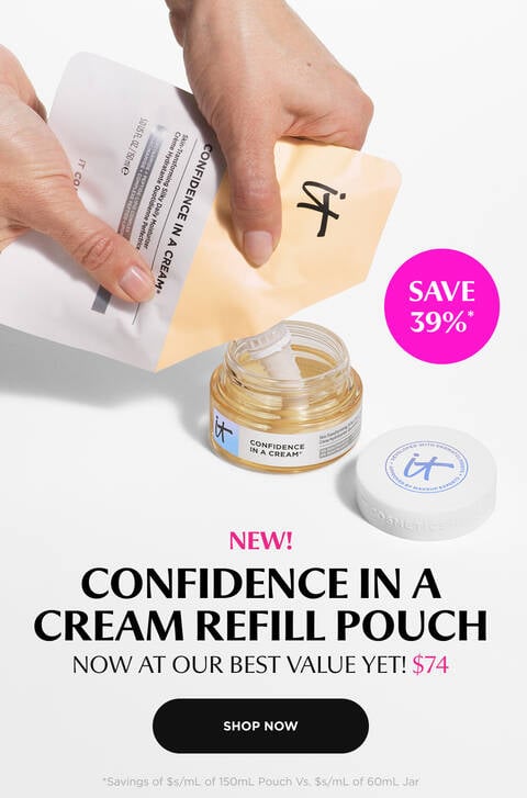 confidence in a cream refill pouch - now at our best value yet! $74