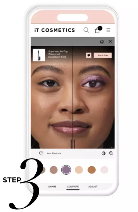 Step 3 - Play with new looks, then save and shop your favorites