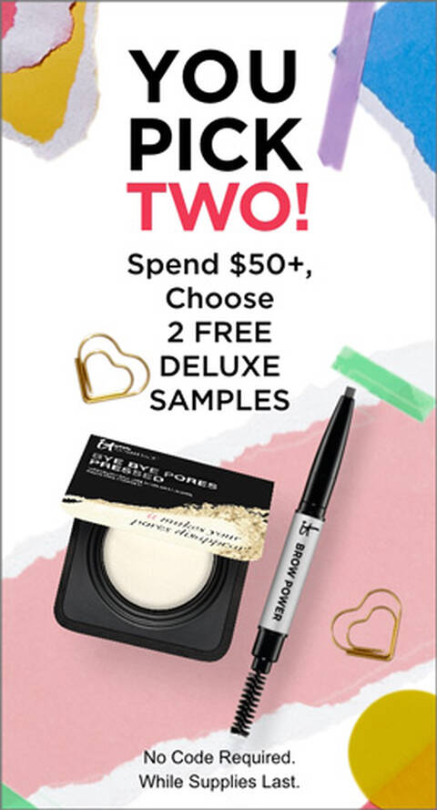 Choice of 2 Free Deluxe Samples with $50 purchase