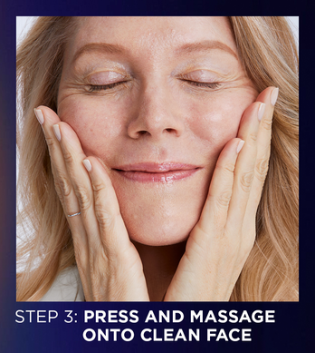 Step 3 - press and massage onto a clean face