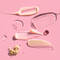 A mixture of skincare ingredients