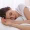 A woman lying on a bed
