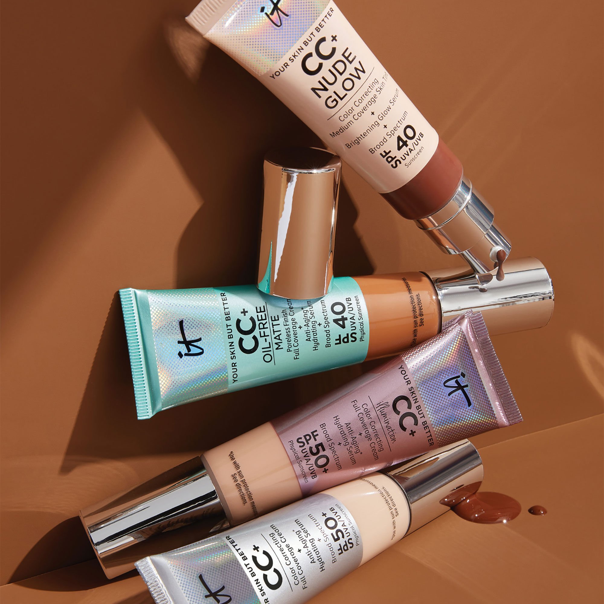 IT Cosmetics lineup of summer foundations
