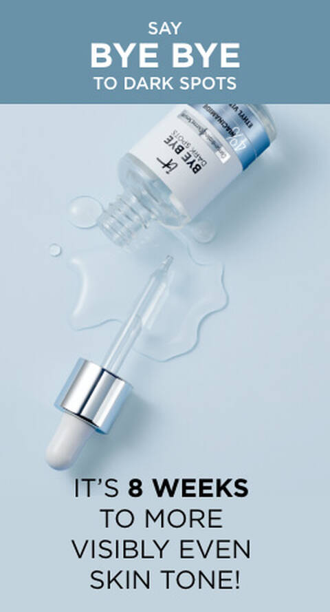 Say bye bye to dark spots! It's 8 weeks to more visibly even skintone