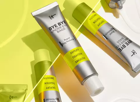 Meet Bye Bye Under Eye Bags Daytime Treatment from IT Cosmetics! This treatment works to visibly depuff, tighten, and smooth under eye bags.