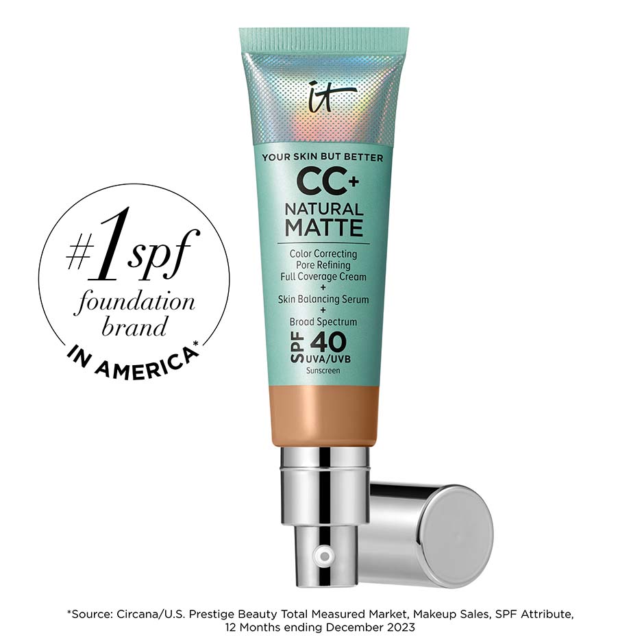 IT Cosmetics Cc Cream Natural Matte Foundation With SPF 40 Shade Tan 108 fl oz32 ml 39$