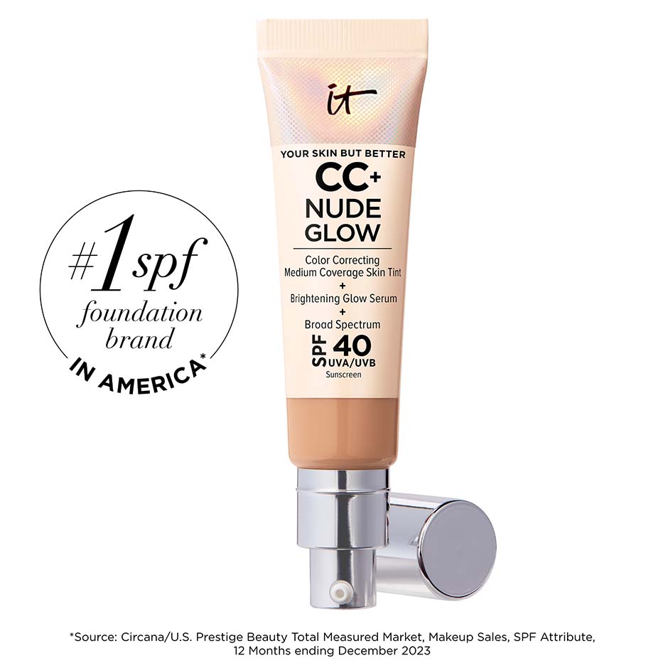 IT Cosmetics Cc Nude Glow Lightweight Foundation Glow Serum With SPF 40 Shade Medium Tan 108 fl oz32 ml 47$