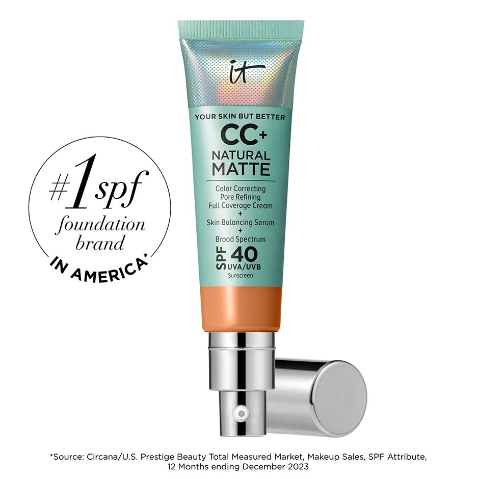 IT Cosmetics Cc Cream Natural Matte Foundation With SPF 40 Shade Tan Cool 108 fl oz32 ml 39$