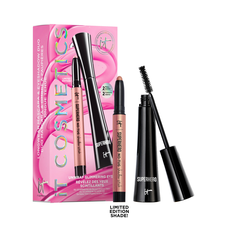 IT Cosmetics Unwrap Glimmering Eyes Mascara Eyeshadow Stick Makeup Gift Set 33$