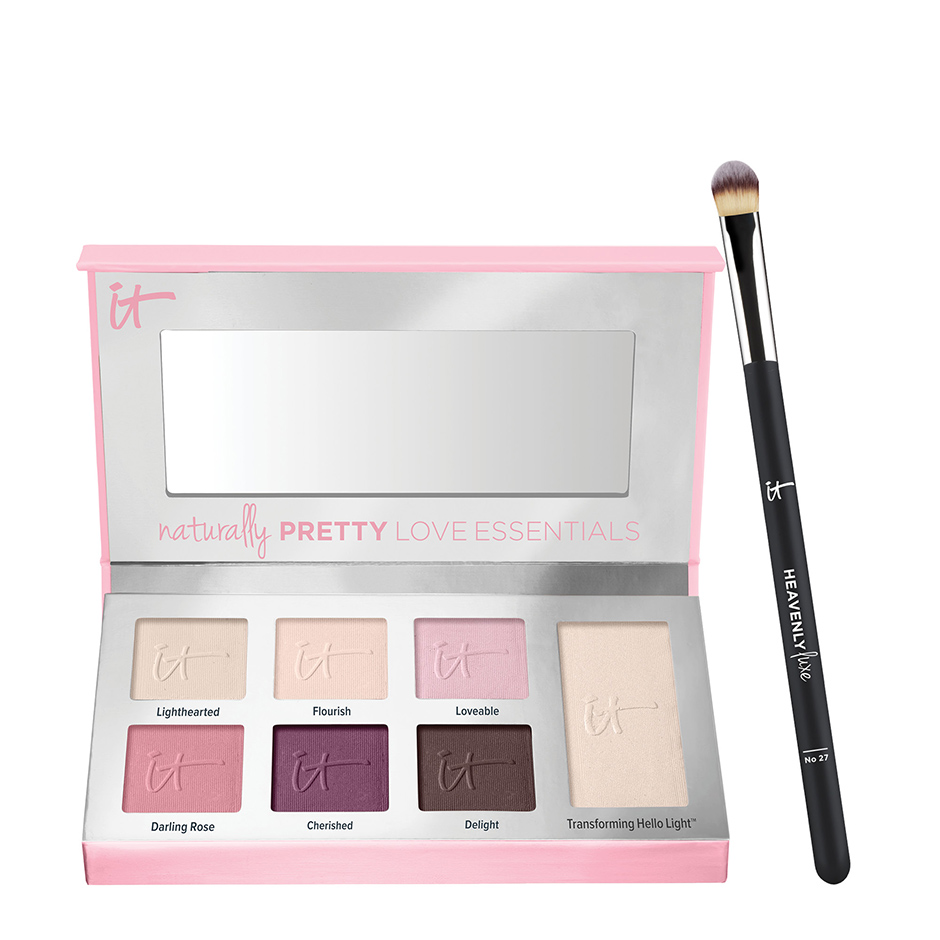IT Cosmetics Naturally Pretty Essentials Love Eyeshadow Palette + Brush Set