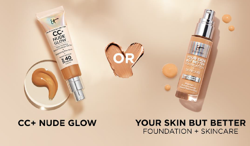 IT Cosmetics CC+ Nude Glow Lightweight Foundation + Glow Serum with SPF 40